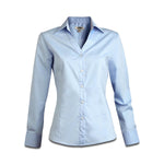 Edwards Garment Co 3/4 Length Women's Tailored Full-Placket Stretch Shirt with 3/4-Length Sleeves, Blue, Size XS - 5034BLXS