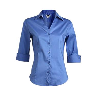 Women's V-Neck 3/4 -Length-Sleeve Blouses - 5045 061 3XL - 1 Each - MDL-5045FBL3XL