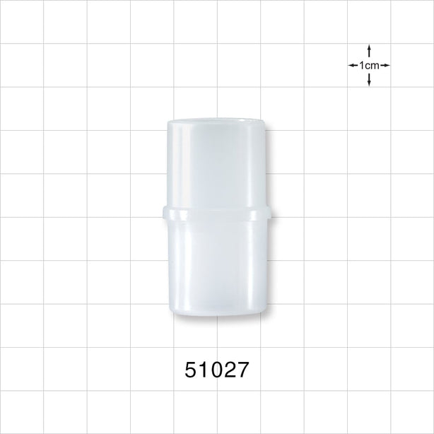 Straight Connector, Tubing Port, Natural - 22 mm OD/15 mm ID - 51027