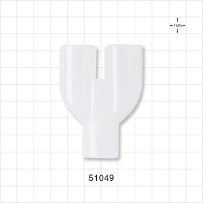 Y Connector, Parallel, Tubing Ports, Natural - 22mm OD; 22mm OD; 22mm OD/15mm ID - 51049