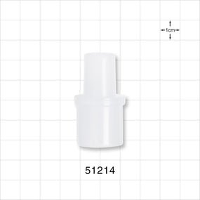 Straight Connector, Reducer, Tubing Port, Natural - 22 mm x 15 mm OD - 51214