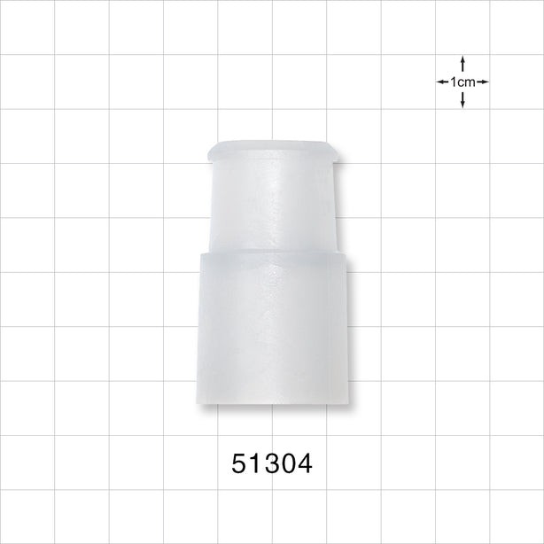 Straight Connector, Tubing Port, Natural - 22 mm OD x 22 mm ID - 51304