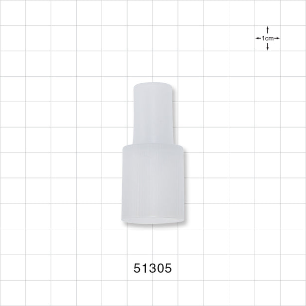 Straight Connector, Reducer, Tubing Port, Natural - 22 mm ID x 15 mm OD - 51305