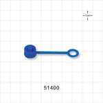 Port Plug w/Strap, Blue - 0.245 inch ID Application Loop (6.22 mm) - 51400