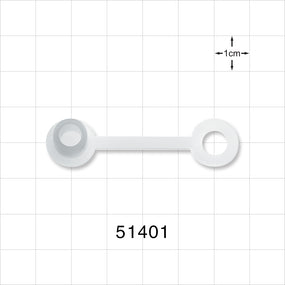 Push-On Pressure Port Cap, Non-Vented, Natural - 0.27 Inch ID Application Loop (6.9 mm) - 51401