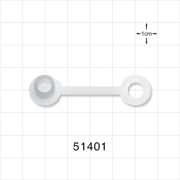 Push-On Pressure Port Cap, Non-Vented, Natural - 0.27 Inch ID Application Loop (6.9 mm) - 51401