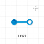 Port Plug w/Strap, Blue - 0.25 inch ID Application Loop (6.4 mm) - 51403