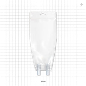 Bag, 2 Tube Ports, Non-Sterile - 100 ml; 2 Tubes 0.258 inch ID (6.55 mm) - 51494