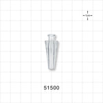 Female Luer Lock, Tubing Port, Clear - 0.236 inch - 0.512 inch OD (5.99 mm - 13 mm) - 51500