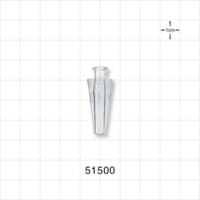 Female Luer Lock, Tubing Port, Clear - 0.236 inch - 0.512 inch OD (5.99 mm - 13 mm) - 51500