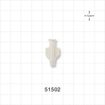 Female Luer Lock, Tubing Port, White - 2.7 FR (0.035 inch, 0.9 mm) - 51502