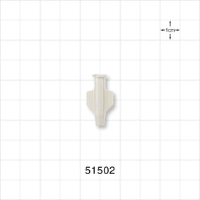 Female Luer Lock, Tubing Port, White - 2.7 FR (0.035 inch, 0.9 mm) - 51502
