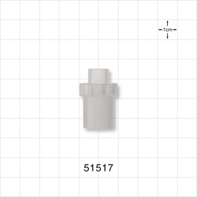 Straight Connector, Reducer, Tubing Port, Natural - 15 mm x 10 mm OD - 51517