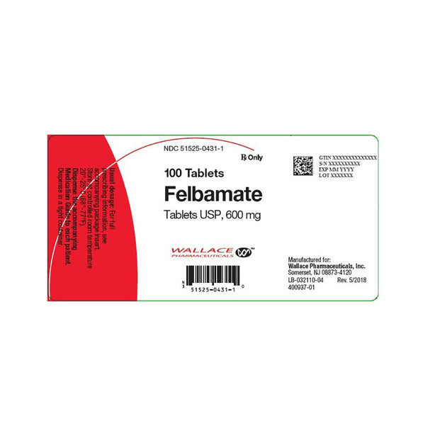 Mylan Felbamate Tablets 51525-0431-01-MDL-51525-0431-1