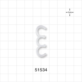 3-Channel Multi-Cavity Clip, Natural - 0.35 inch Channel (8.89 mm) - 51534