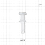 Sanitary Flange, Barbed, Natural, Pre-Attached Gasket - 0.5 inch/0.75 inch Mini; Fits 3/8 inch ID Tubing (0.375 inch, 9.53 mm) - 51602