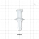 Sanitary Flange, Barbed, Natural, Pre-Attached Gasket - 0.5 inch/0.75 inch Mini; Fits 1/2 inch ID Tubing (0.5 inch, 12.7 mm) - 51603