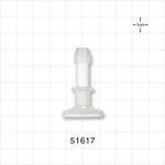 Sanitary Flange, Barbed, Natural - 0.5 inch/0.75 inch Mini; Fits 1/4 inch ID Tubing (0.25 inch, 6.35 mm) - 51617