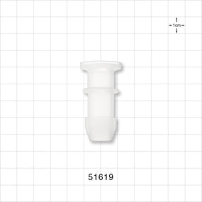 Sanitary Flange, Barbed, Natural - 0.5 inch/0.75 inch Mini; Fits 1/2 inch ID Tubing (0.5 inch, 12.7 mm) - 51619