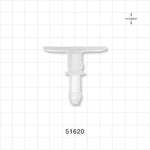 Sanitary Flange, Barbed, Natural - 1 inch/1.5 inch Standard; Fits 1/4 inch ID Tubing (0.25 inch, 6.35 mm) - 51620