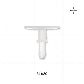Sanitary Flange, Barbed, Natural - 1 inch/1.5 inch Standard; Fits 1/4 inch ID Tubing (0.25 inch, 6.35 mm) - 51620