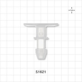 Sanitary Flange, Barbed, Natural - 1 inch/1.5 inch Standard; Fits 3/8 inch ID Tubing (0.375 inch, 9.53 mm) - 51621