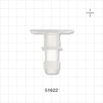 Sanitary Flange, Barbed, Natural - 1 inch/1.5 inch Standard; Fits 1/2 inch ID Tubing (0.5 inch, 12.7 mm) - 51622