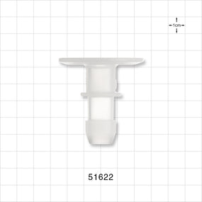 Sanitary Flange, Barbed, Natural - 1 inch/1.5 inch Standard; Fits 1/2 inch ID Tubing (0.5 inch, 12.7 mm) - 51622