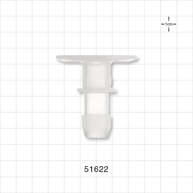 Sanitary Flange, Barbed, Natural - 1 inch/1.5 inch Standard; Fits 1/2 inch ID Tubing (0.5 inch, 12.7 mm) - 51622