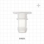 Sanitary Flange, Barbed, Natural - 1 inch/1.5 inch Standard; Fits 3/4 inch ID Tubing (0.75 inch, 19.05 mm) - 51623