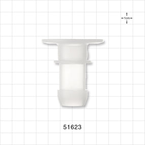 Sanitary Flange, Barbed, Natural - 1 inch/1.5 inch Standard; Fits 3/4 inch ID Tubing (0.75 inch, 19.05 mm) - 51623