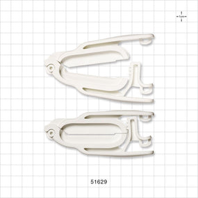 PharmaLok™ Tube Clamp, White - Fits 3/16 inch - 3/4 inch OD Tubing (0.188 inch - 0.75 inch, 4.76 mm -19.05 mm) - 51629