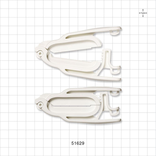 PharmaLok™ Tube Clamp, White - Fits 3/16 inch - 3/4 inch OD Tubing (0.188 inch - 0.75 inch, 4.76 mm -19.05 mm) - 51629