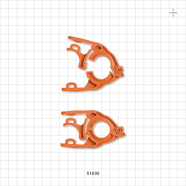 PharmaLok™ Clamp, Orange - Fits 0.5 inch/0.75 inch Mini Flange - 51630