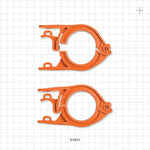 PharmaLok™ Clamp, Orange - Fits 1 inch/1.5 inch Standard Flange - 51631