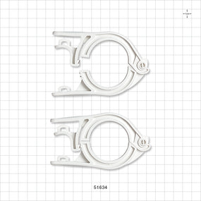 PharmaLok™ Clamp, White - Fits 1 inch/1.5 inch Standard Flange - 51634