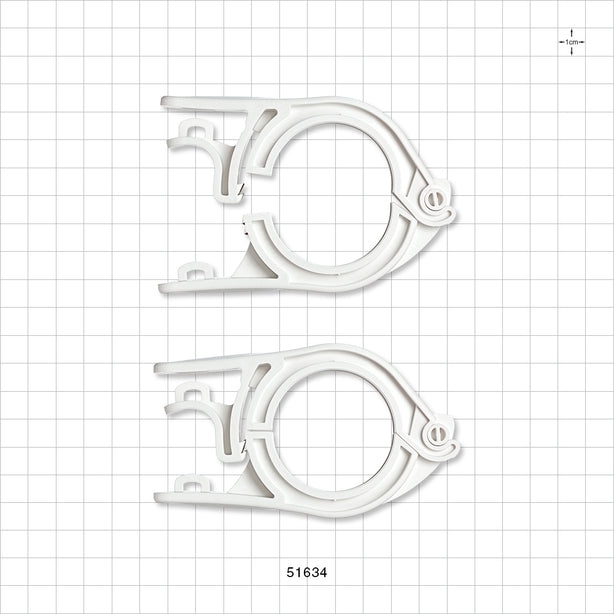 PharmaLok™ Clamp, White - Fits 1 inch/1.5 inch Standard Flange - 51634