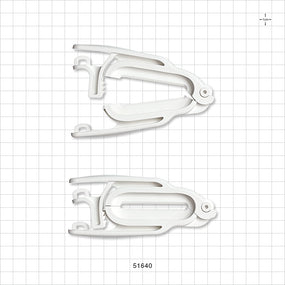 PharmaLok™ Tube Clamp, White - Fits 1/2 inch - 1 1/4 inch OD Tubing (0.5 inch - 1.25 inch, 12.7 mm - 31.7 mm) - 51640
