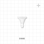 Sanitary Flange, Barbed, Natural - 0.5 inch/0.75 inch Mini; Fits 1/4 inch ID Tubing (0.25 inch, 6.35 mm) - 51645