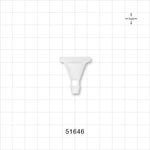 Sanitary Flange, Barbed, Natural - 0.5 inch/0.75 inch Mini; Fits 1/4 inch ID Tubing (0.25 inch, 6.35 mm) - 51646