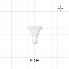 Sanitary Flange, Barbed, Natural - 0.5 inch/0.75 inch Mini; Fits 1/4 inch ID Tubing (0.25 inch, 6.35 mm) - 51646