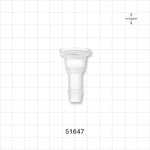 Sanitary Flange, Barbed, Natural - 0.5 inch/0.75 inch Mini; Fits 3/8 inch ID Tubing (0.375 inch, 9.53 mm) - 51647