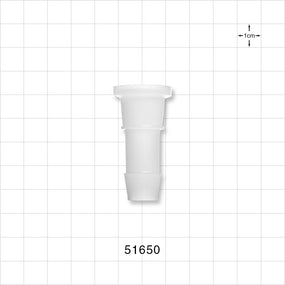 Sanitary Flange, Barbed, Natural - 0.5 inch/0.75 inch Mini; Fits 1/2 inch ID Tubing (0.5 inch, 12.7 mm) - 51650
