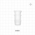 Sanitary Flange, Barbed, Natural - 0.5 inch/0.75 inch Mini; Fits 3/4 inch ID Tubing (0.75 inch, 19.05 mm) - 51651