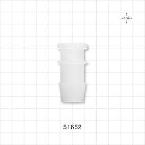 Sanitary Flange, Barbed, Natural - 0.5 inch/0.75 inch Mini; Fits 3/4 inch ID Tubing (0.75 inch, 19.05 mm) - 51652
