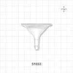 Sanitary Flange, Barbed, Natural - 1 inch/1.5 inch Standard; Fits 1/4 inch ID Tubing (0.25 inch, 6.35 mm) - 51653