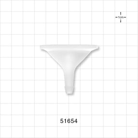 Sanitary Flange, Barbed, Natural - 1 inch/1.5 inch Standard; Fits 1/4 inch ID Tubing (0.25 inch, 6.35 mm) - 51654