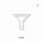 Sanitary Flange, Barbed, Natural - 1 inch/1.5 inch Standard; Fits 3/8 inch ID Tubing (0.375 inch, 9.53 mm) - 51655
