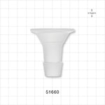 Sanitary Flange, Barbed, Natural - 1 inch/1.5 inch Standard; Fits 3/4 inch ID Tubing (0.75 inch, 19.05 mm) - 51660