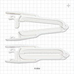 PharmaLok™ Tube Clamp, White - Fits 1/2 inch - 2 1/2 inch OD Tubing (0.5 inch - 2.5 inch, 12.7 mm - 63.5 mm) - 51664